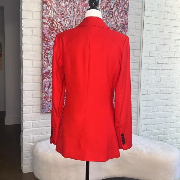 Veronica Beard Long Red Dicky Jacket Sz 4 - Picture 3 of 8